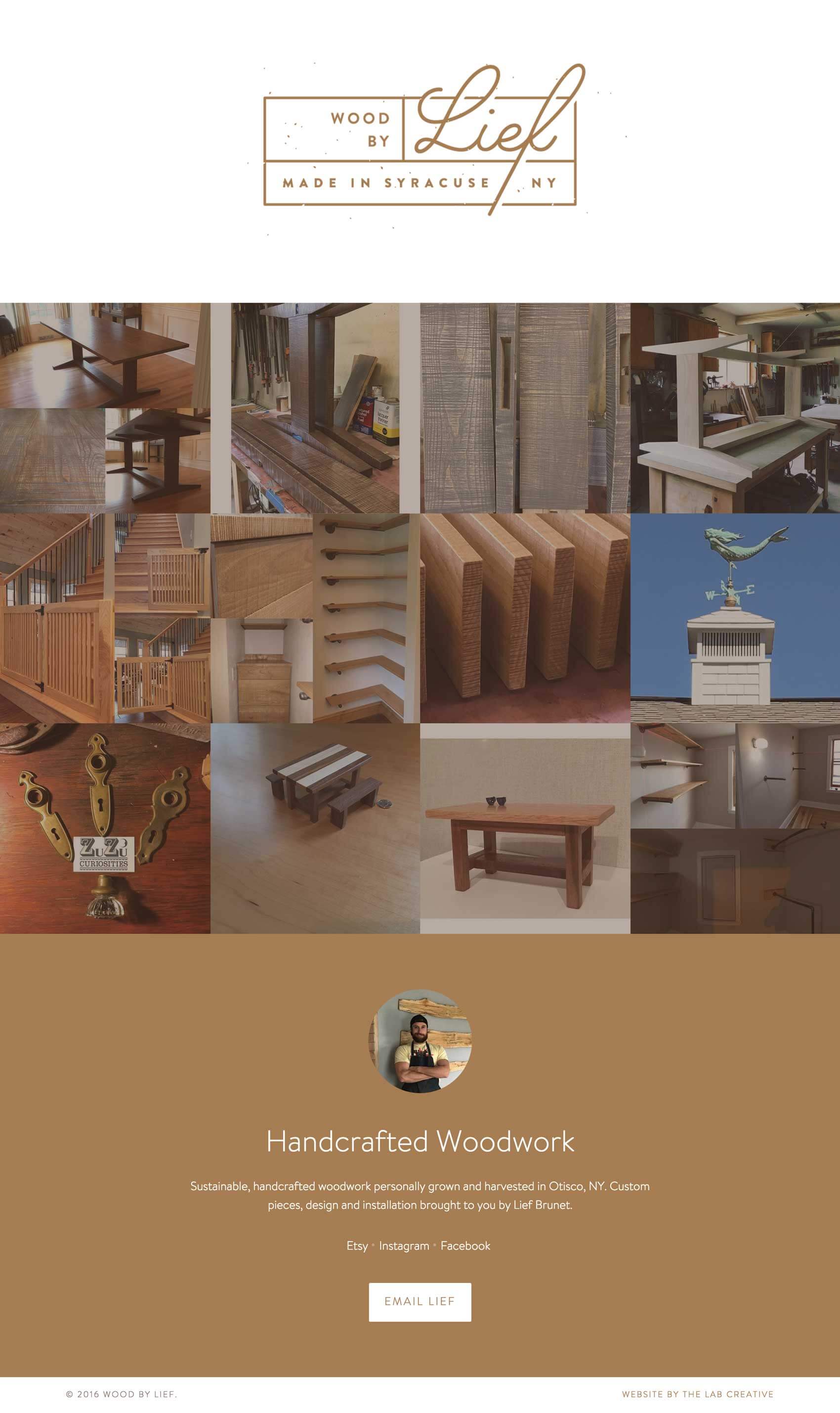 Wood By Lief Website Design