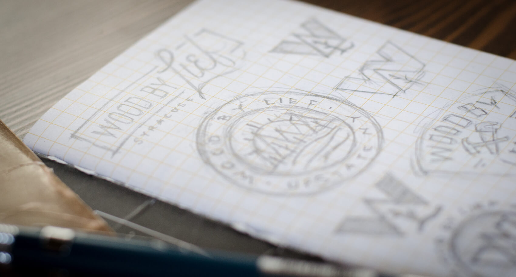 Wood By Lief Badge and Logo Sketching